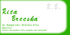 rita brecska business card